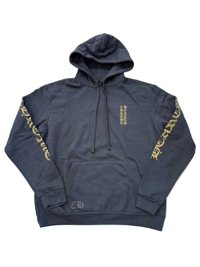 CHROME HEARTS OLIVE VERTICAL LOGO HOODIE