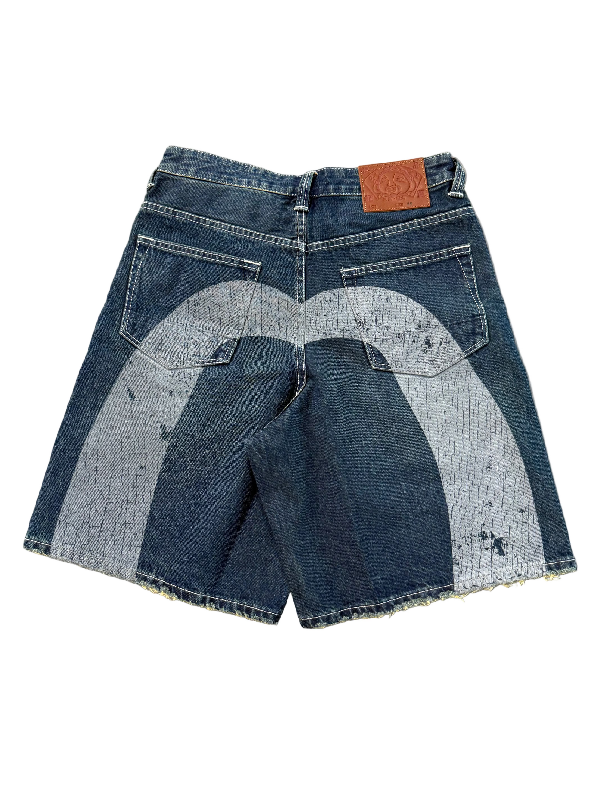 EVISU DAICOCK DENIM SHORTS