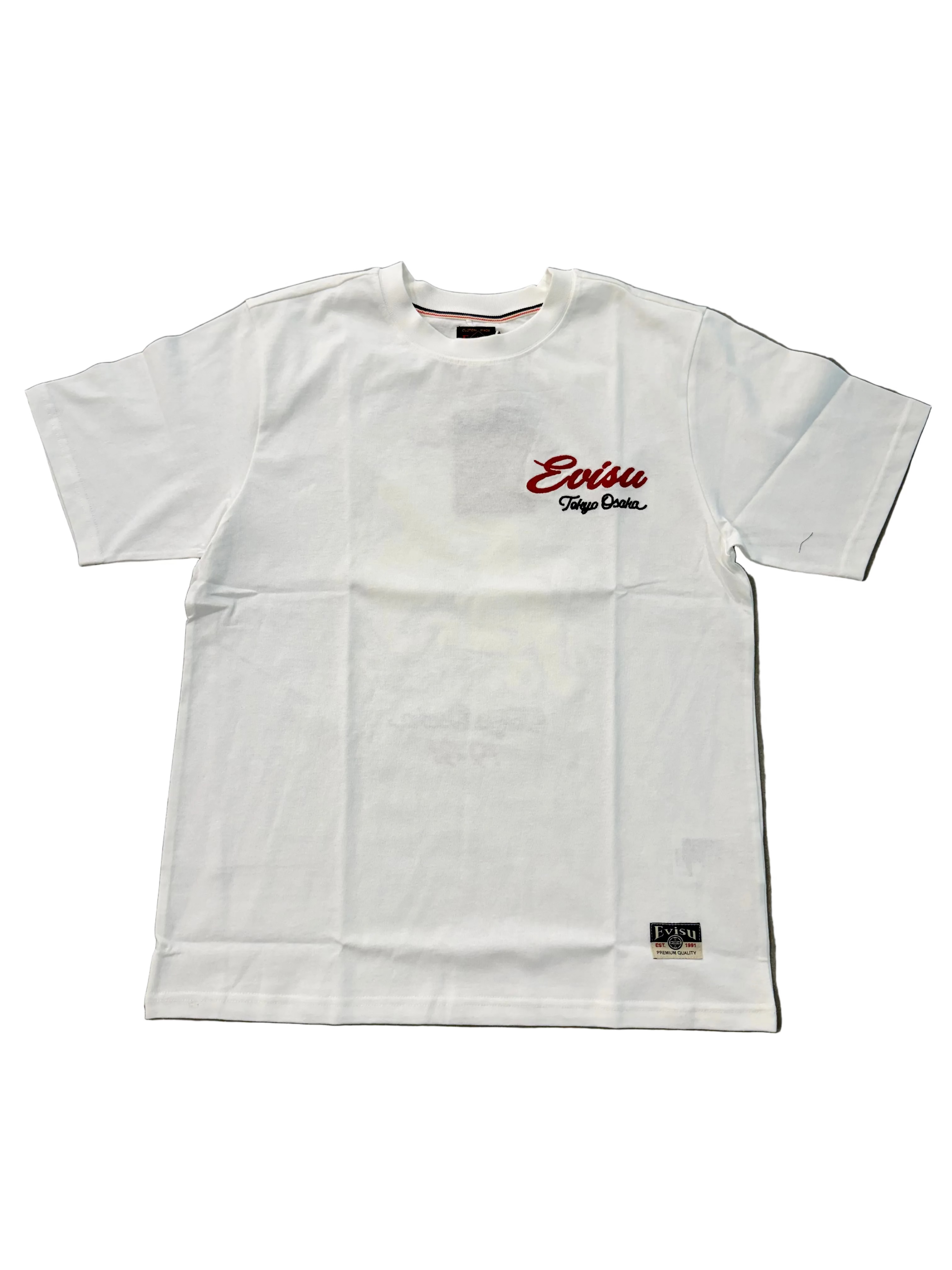 EVISU WHITE DUO LEOPARD TEE