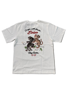 EVISU WHITE DUO LEOPARD TEE