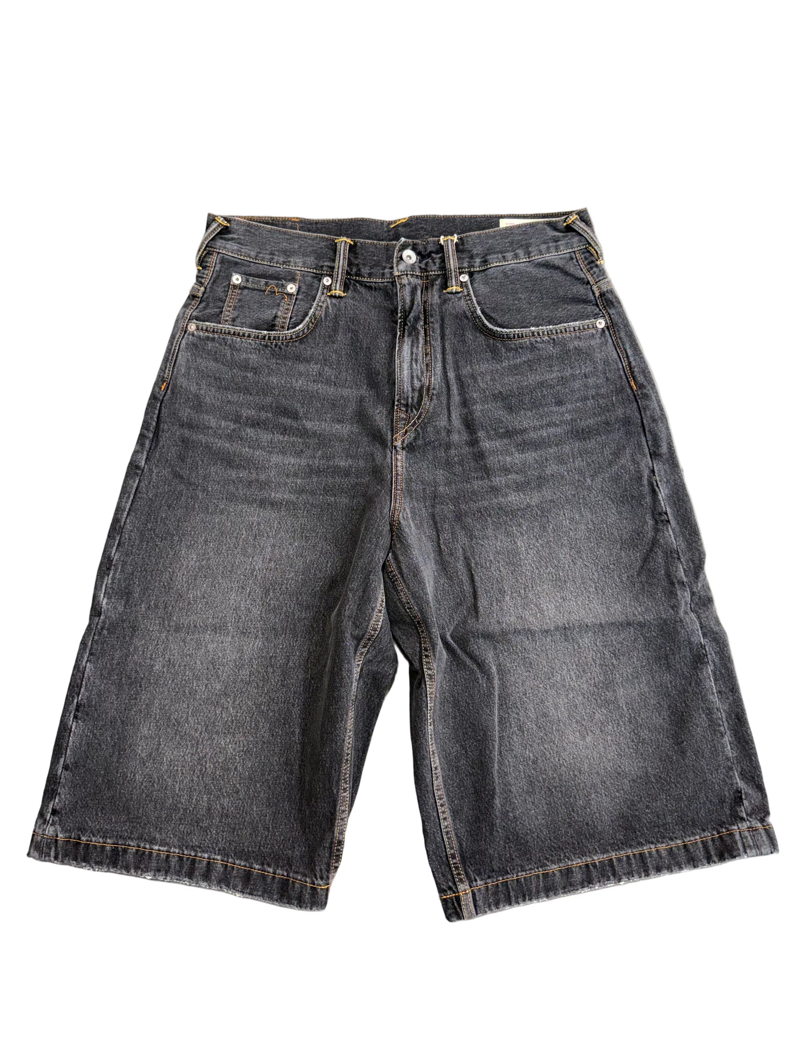 EVISU SKULL DAICOCK DENIM SHORTS