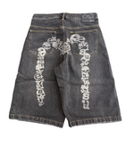 EVISU SKULL DAICOCK DENIM SHORTS