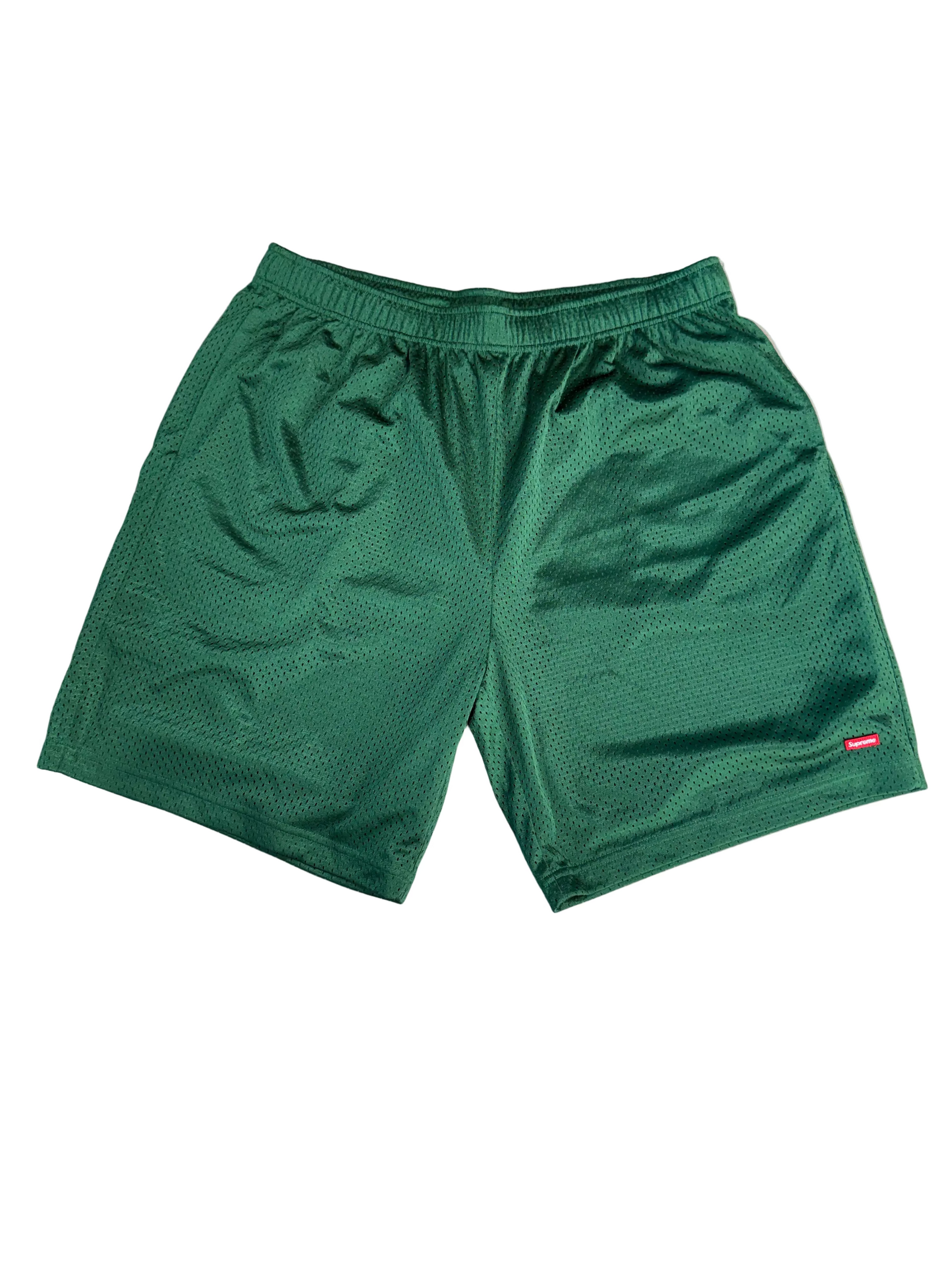 SUPREME GREEN MESH SHORTS