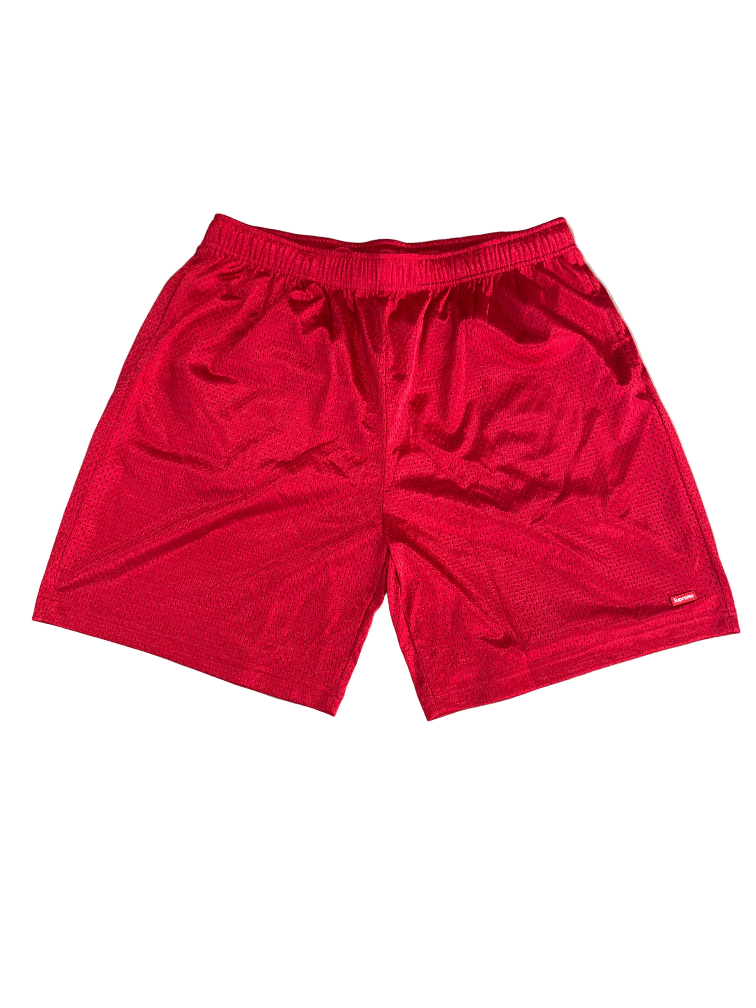 SUPREME RED MESH SHORTS