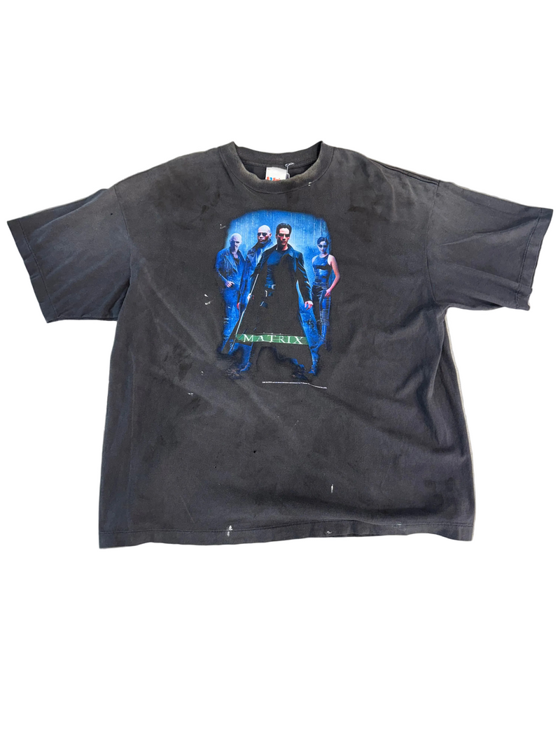 SAINT MICHAEL X MATRIX GREEN LOGO TEE