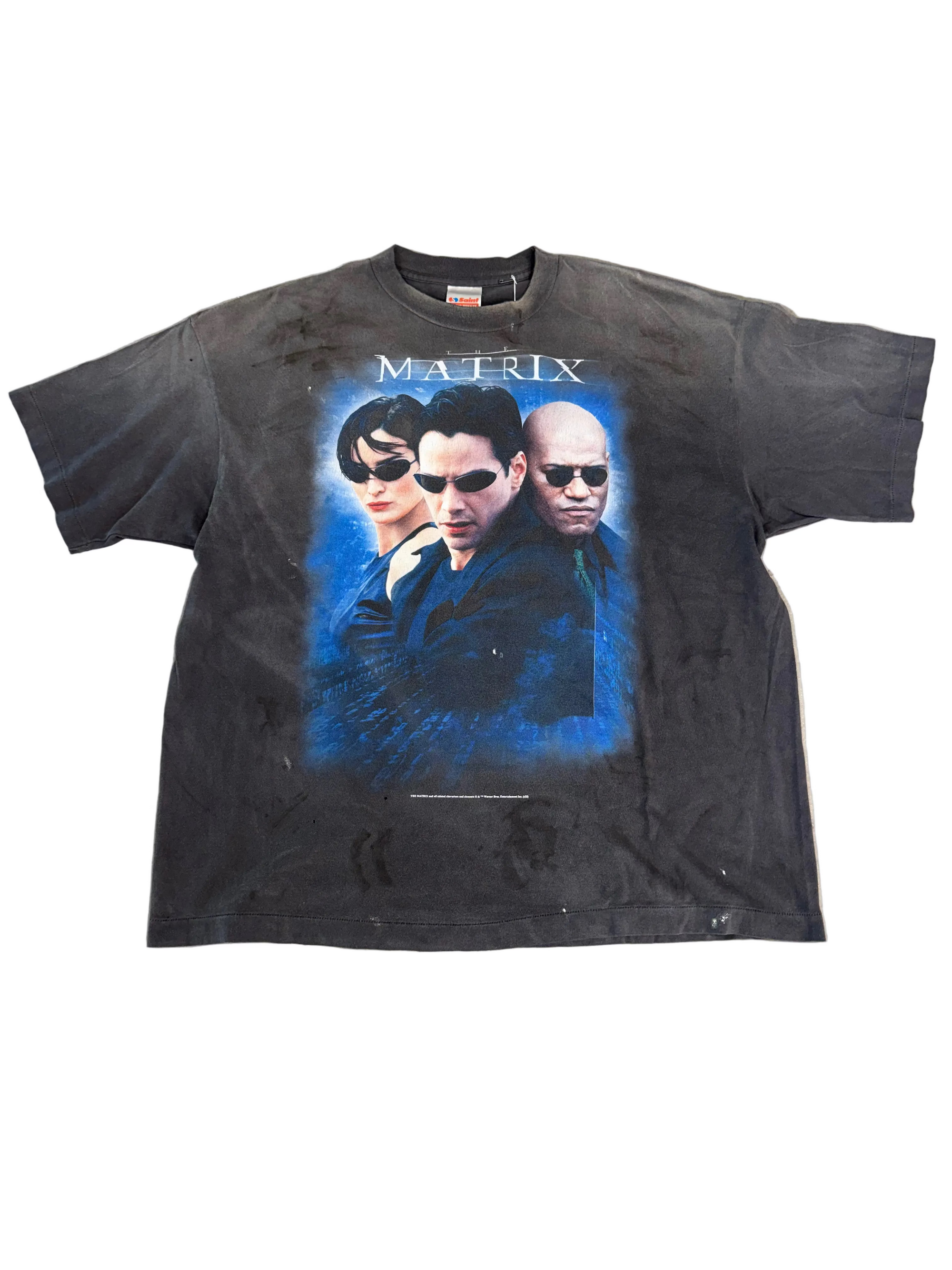 SAINT MICHAEL THE MATRIX WHITE LOGO TEE