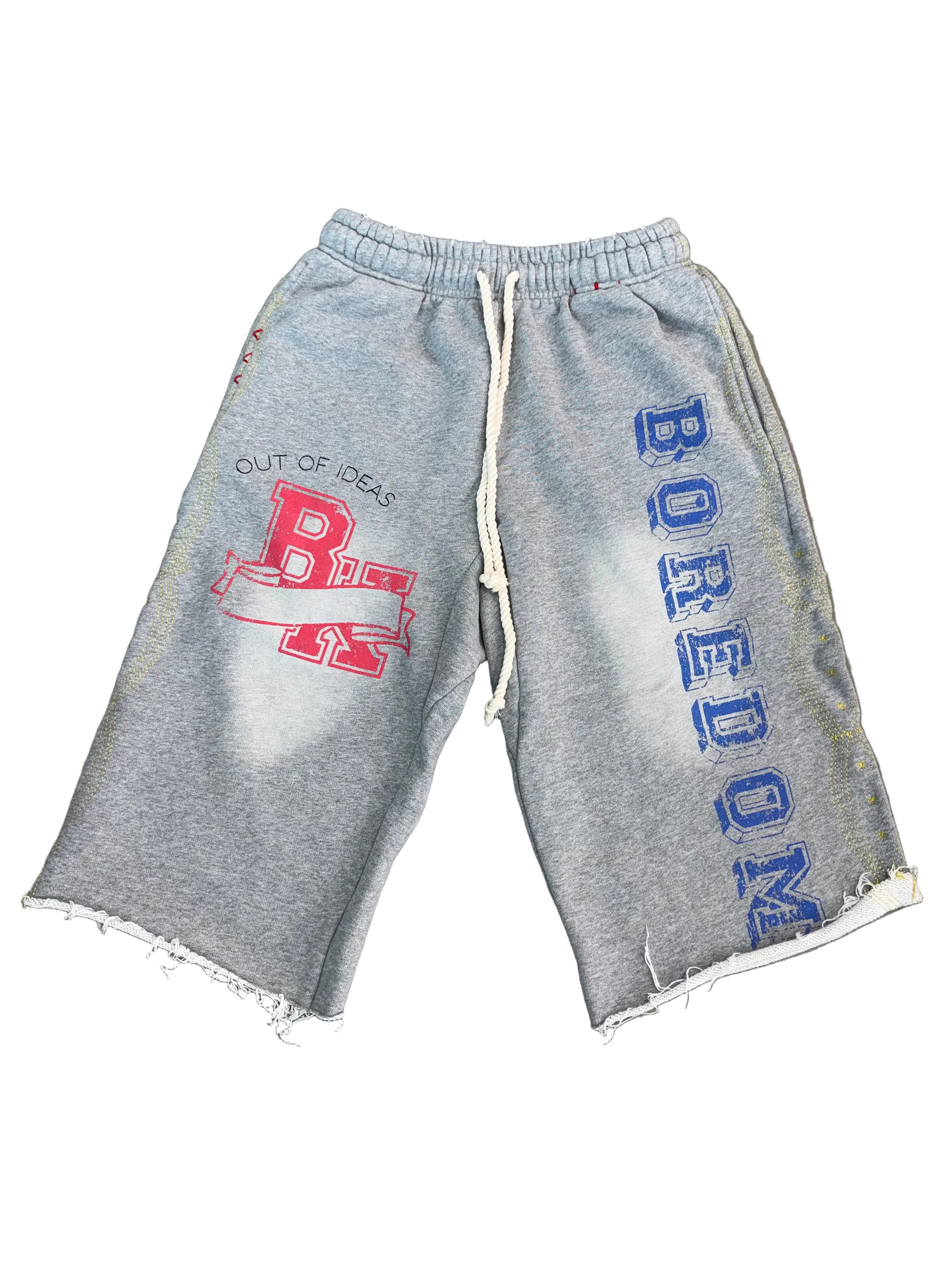 BOREDOM KILLS GREY COLLEGIATE SWEATSHORTS