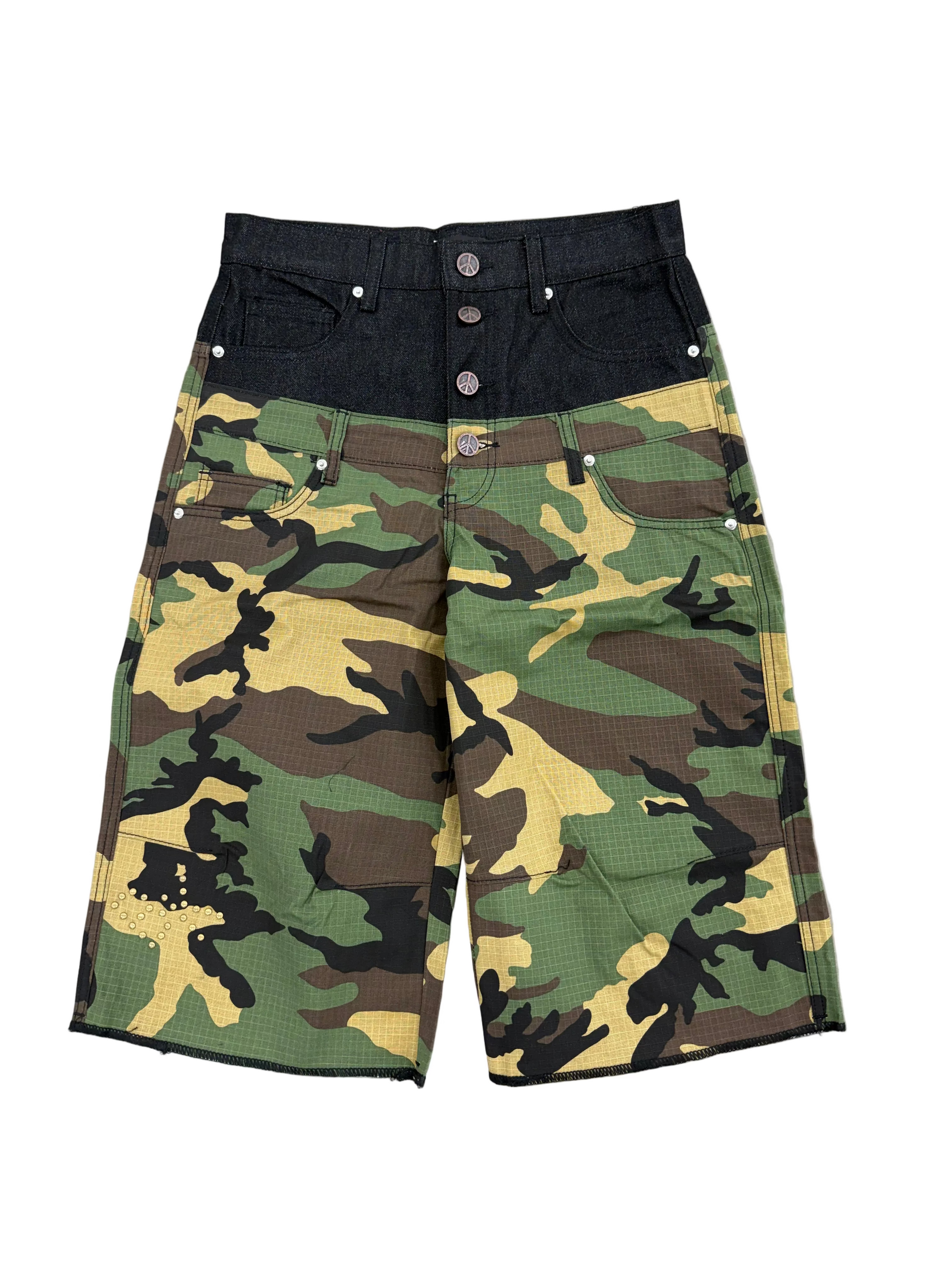 BOREDOM KILLS CAMO DOUBLE PANTS SHORTS