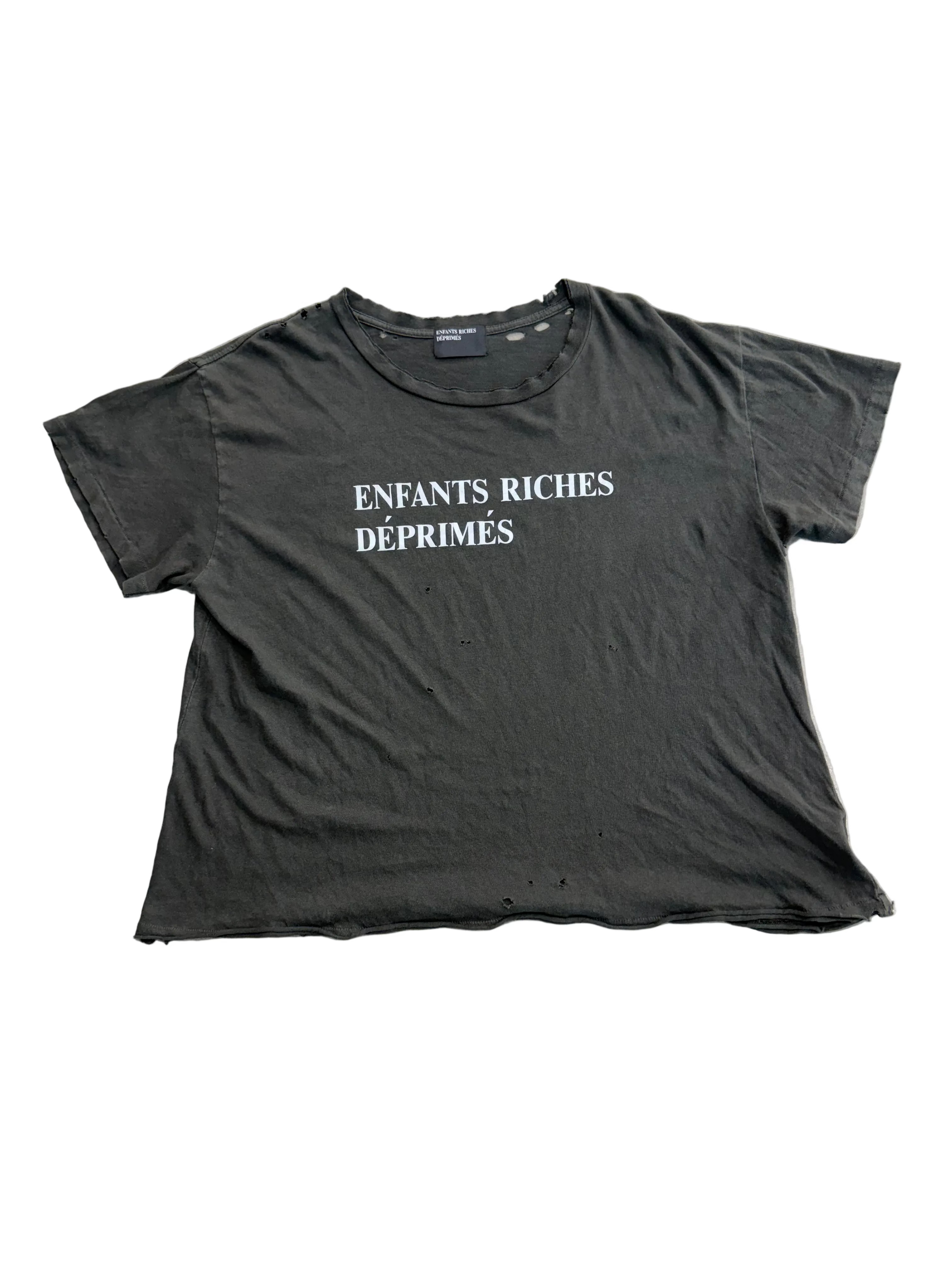 ENFANTS RICHES DEPRIMES BLACK LOGO TEE