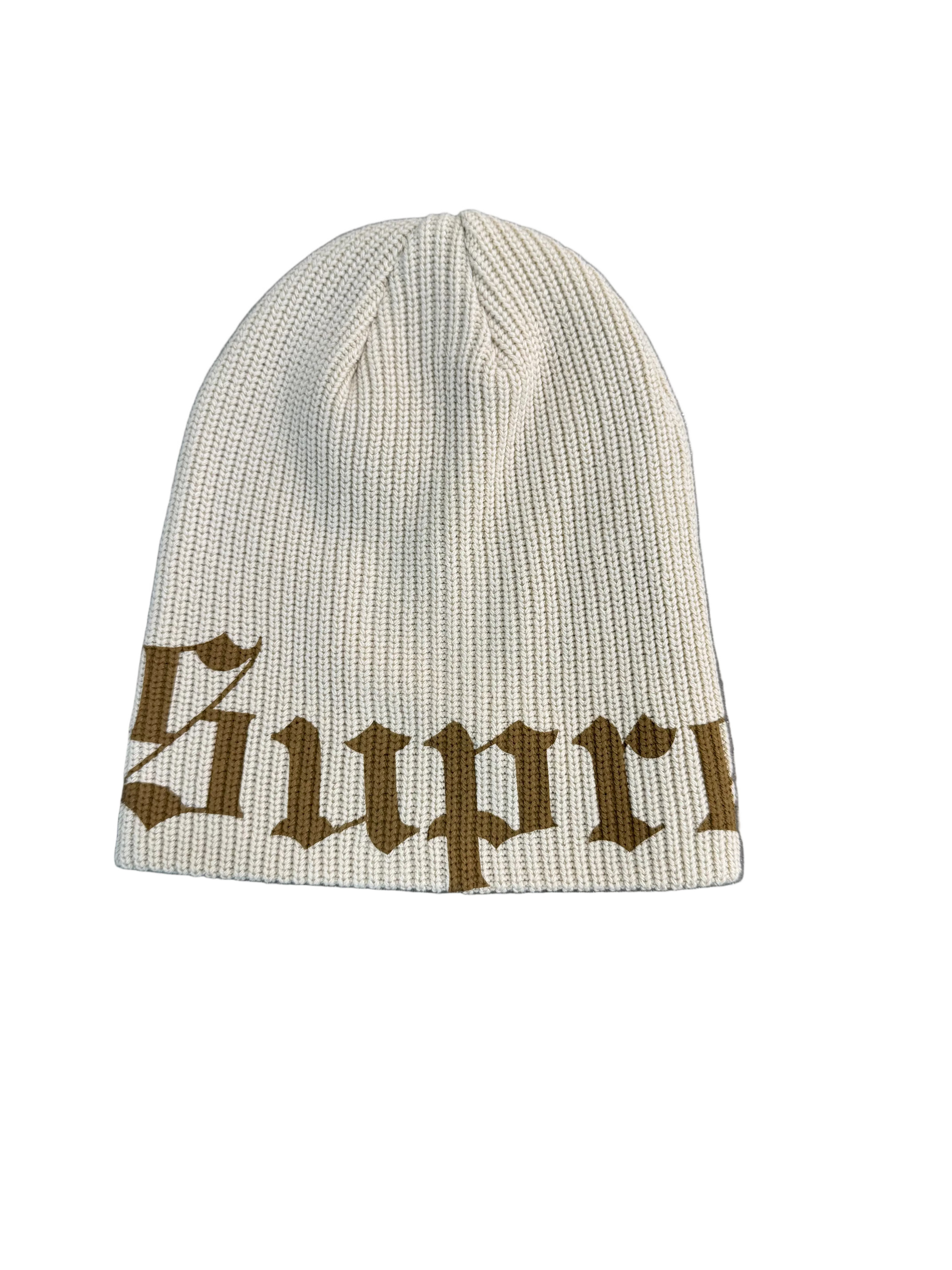 SUPREME OLD ENGLISH CREAM BEANIE