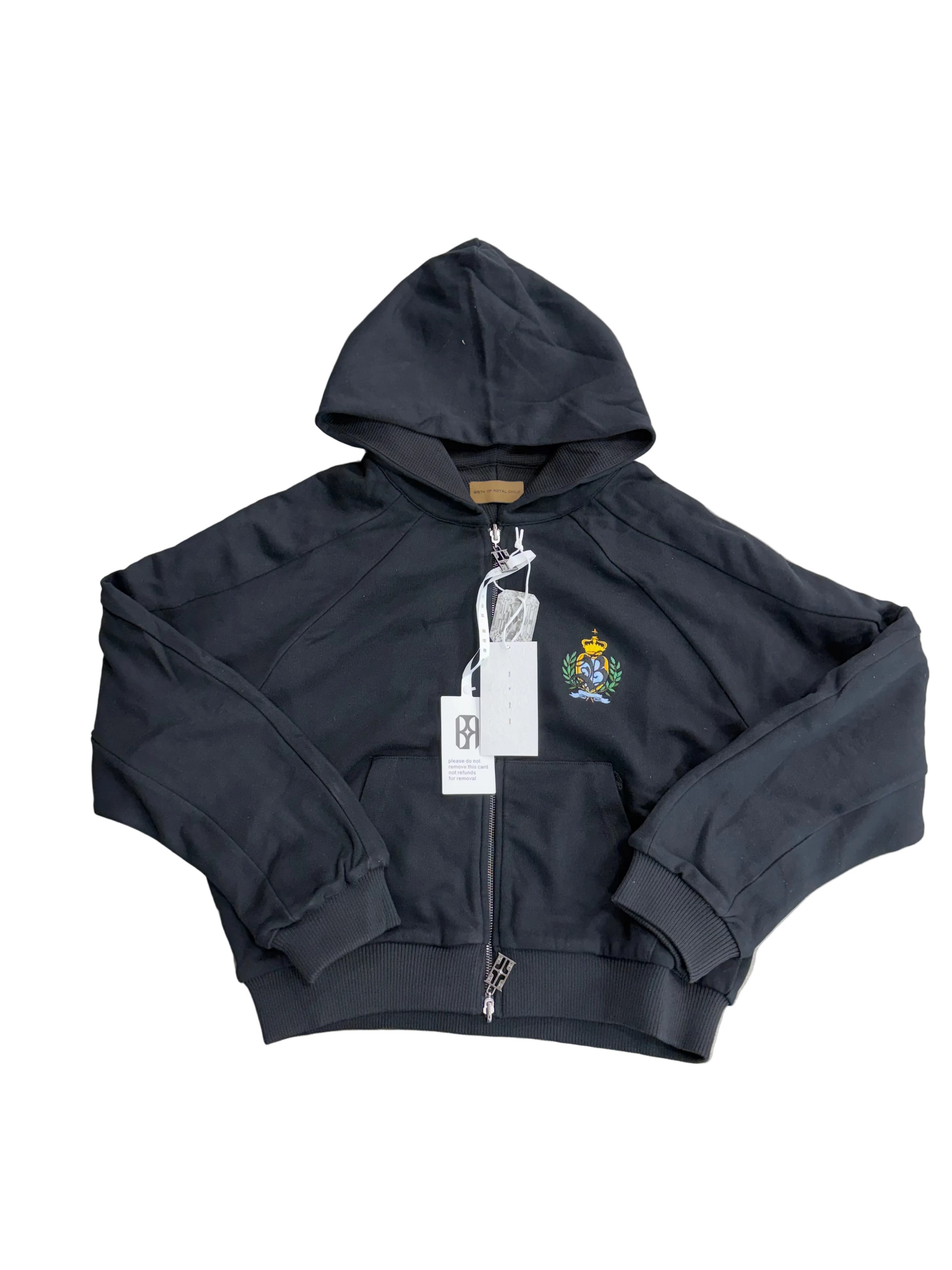 BIRTH OF ROYAL CHILD ROYAL OAK REVERSIBLE CREST ZIP UP HOODIE
