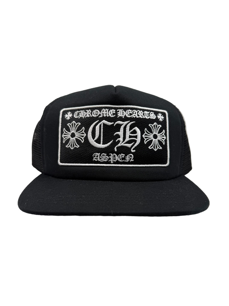 CHROME HEARTS CH LOGO ASPEN TRUCKER HAT