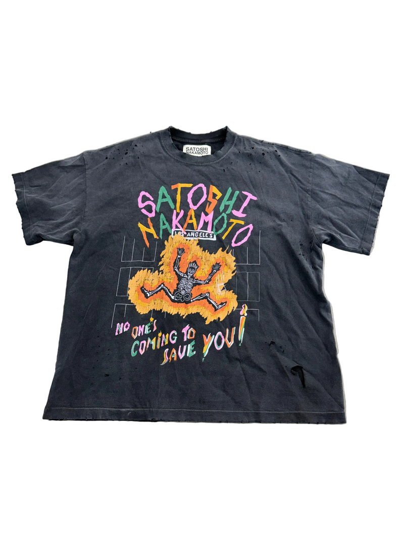 SATOSHI NAKAMOTO NO ONES COMING TO SAVE YOU TEE