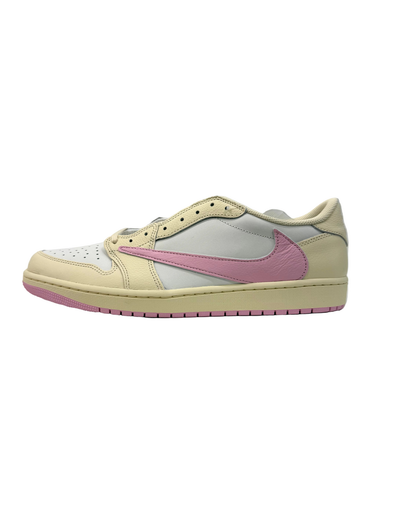 NIKE TRAVIS SCOTT AIR JORDAN 1 LOW MUSLIN/SHY PINK SNEAKERS