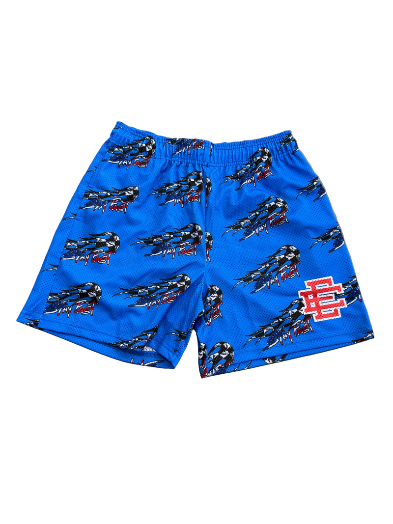 ERIC EMANUEL X MATTY BOY STAY FAST BLUE SHORTS