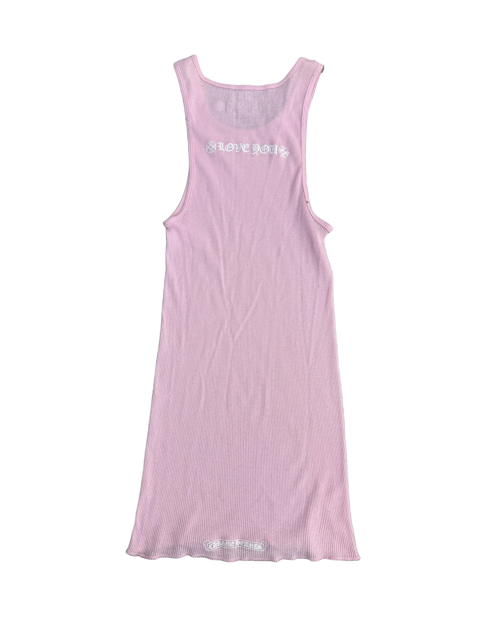 CHROME HEARTS PINK LOVE YOU TANK TOP