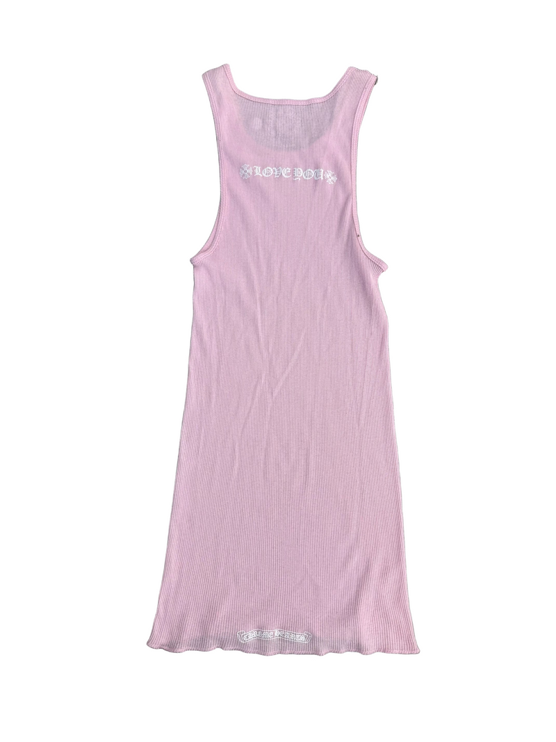 CHROME HEARTS PINK LOVE YOU TANK TOP