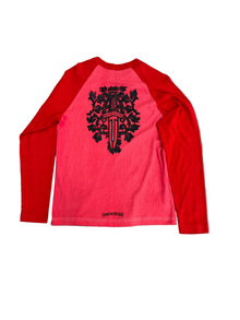 CHROME HEARTS DAGGER BASEBALL RAGLAN LONGSLEEVE WOMENS TEE