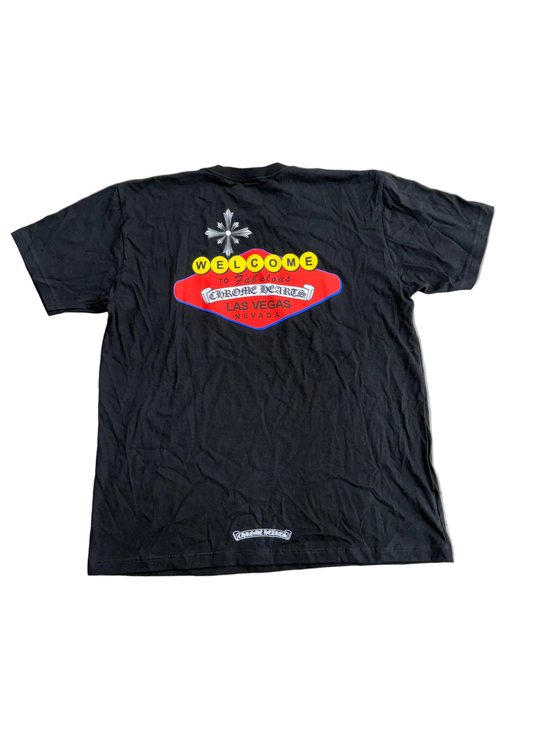 CHROME HEARTS WELCOME TO LAS VEGAS BLACK TEE