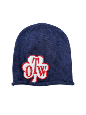 OUT THE WAY STUDIOS CLOVER BLUE BEANIE
