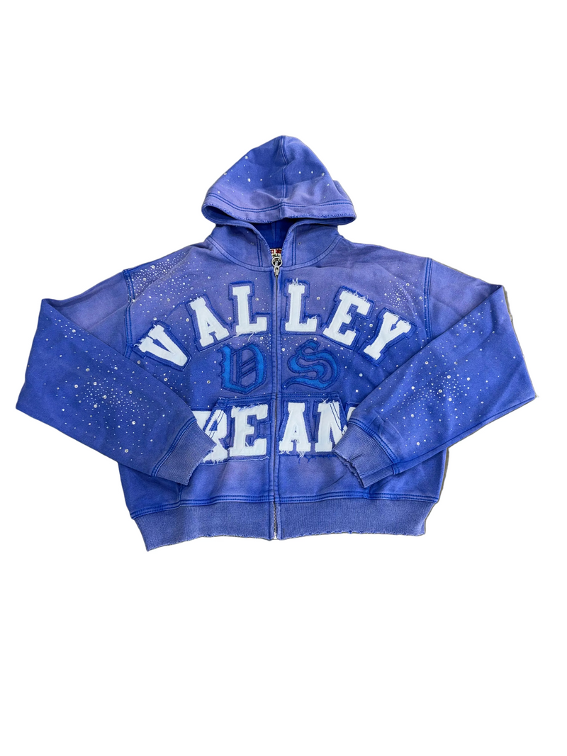 VALE FOREVER SAPPHIRE CLASSICO ZIP UP HOODIE