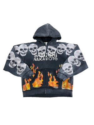 SATOSHI NAKAMOTO LOST BOYS ZIP UP HOODIE