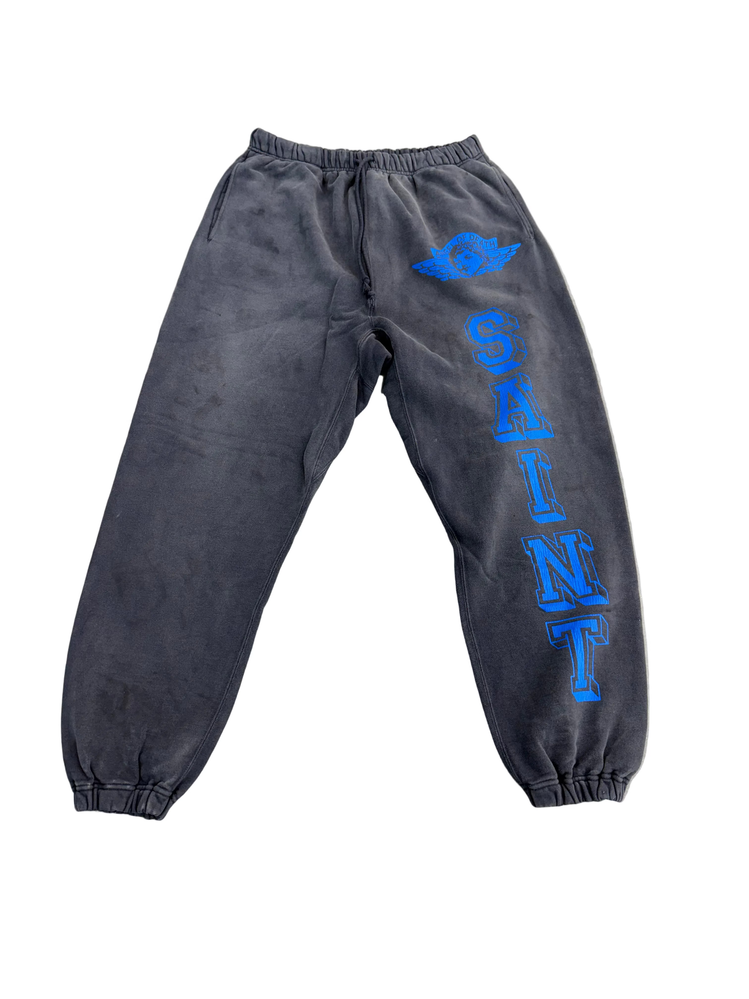 SAINT MICHAEL ANGEL BLACK SWEATPANTS