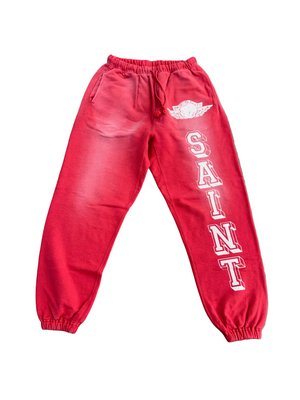 SAINT MICHAEL ANGEL RED SWEATPANTS