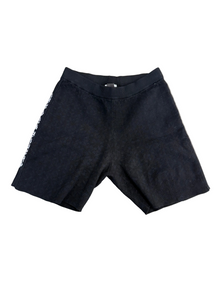 CHROME HEARTS BLACK MONOGRAM SIDE SCRIPT WOMENS BIKER SHORTS