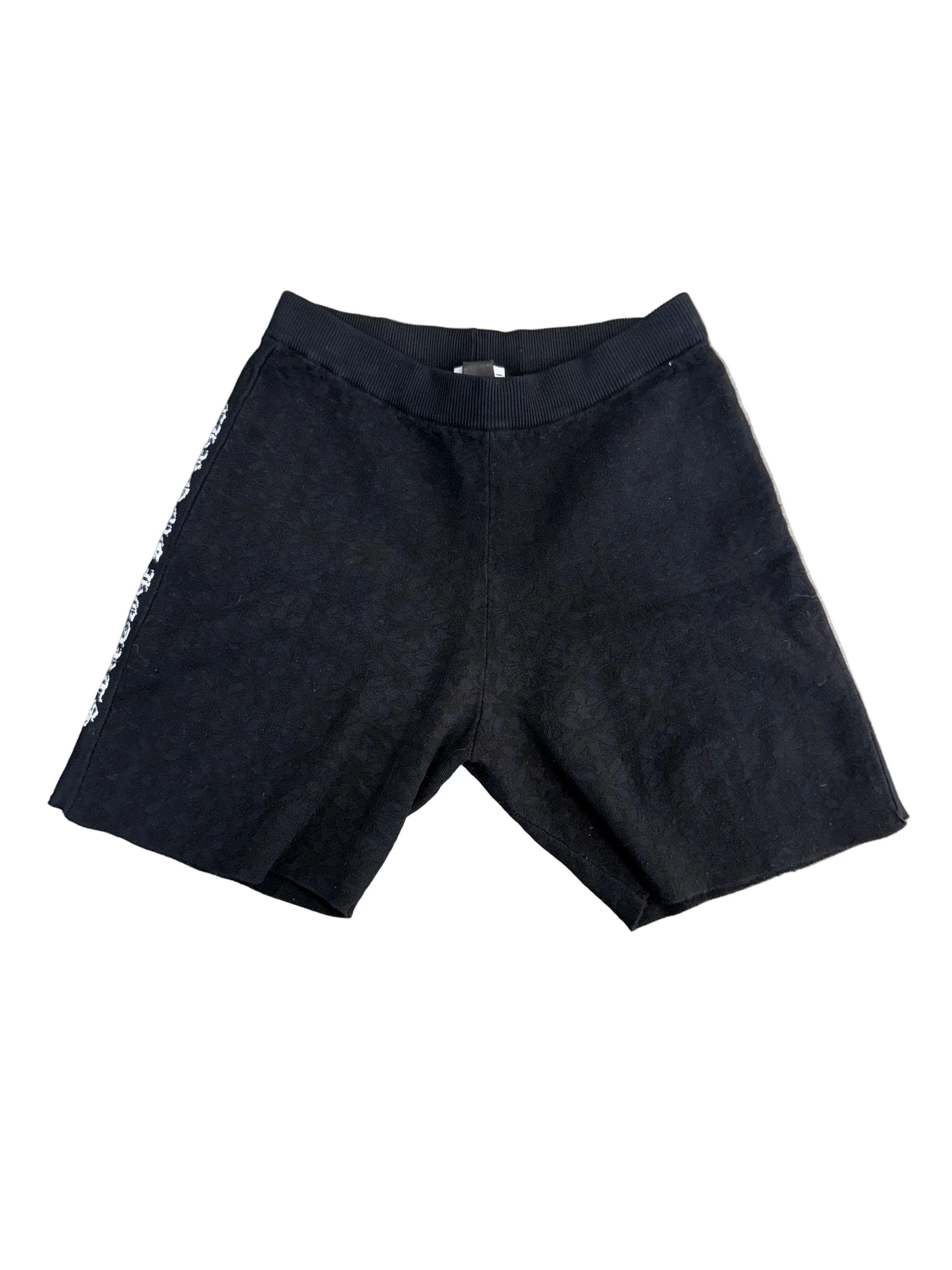 CHROME HEARTS BLACK MONOGRAM SIDE SCRIPT WOMENS BIKER SHORTS