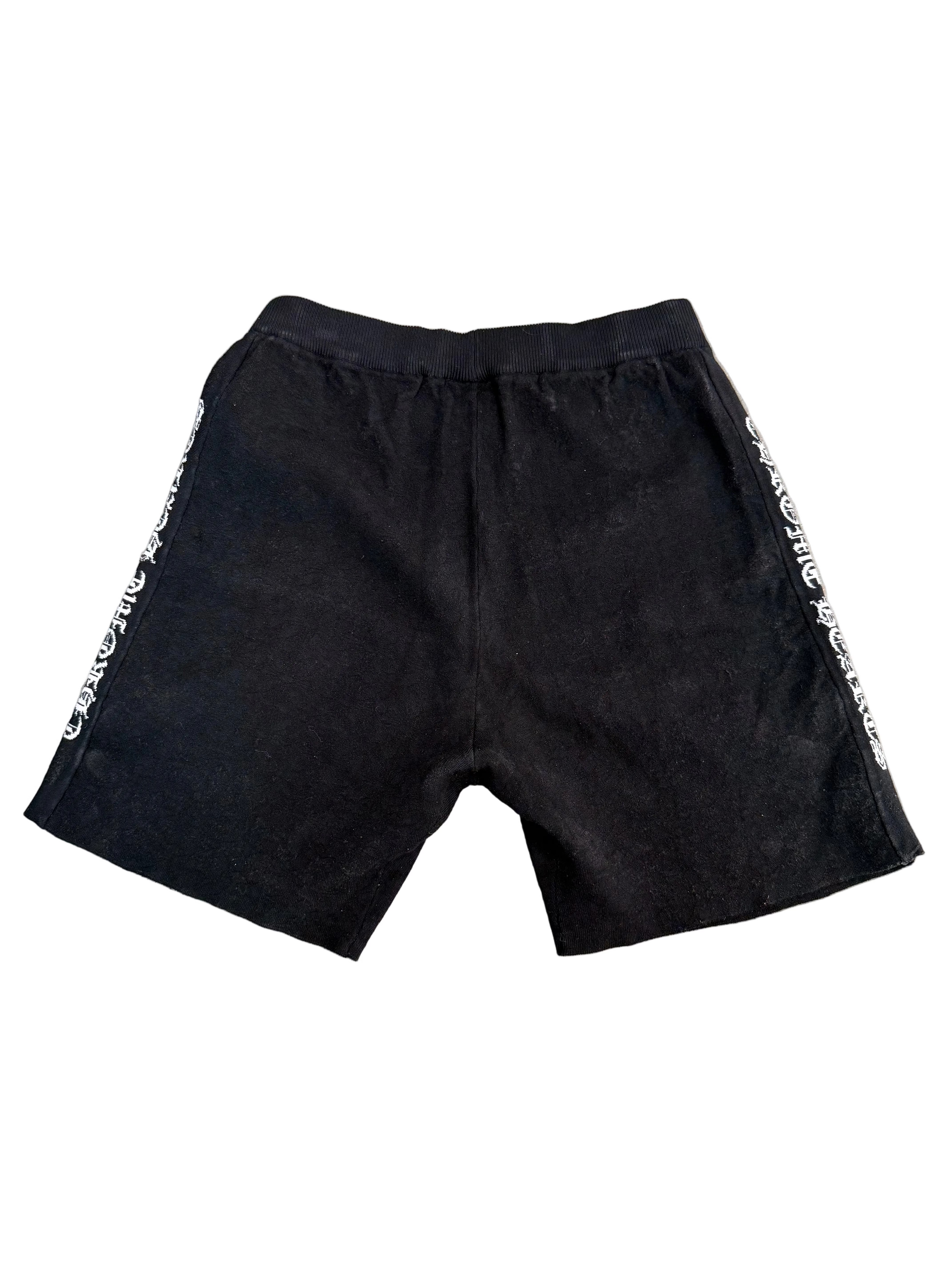 CHROME HEARTS BLACK MONOGRAM SIDE SCRIPT WOMENS BIKER SHORTS