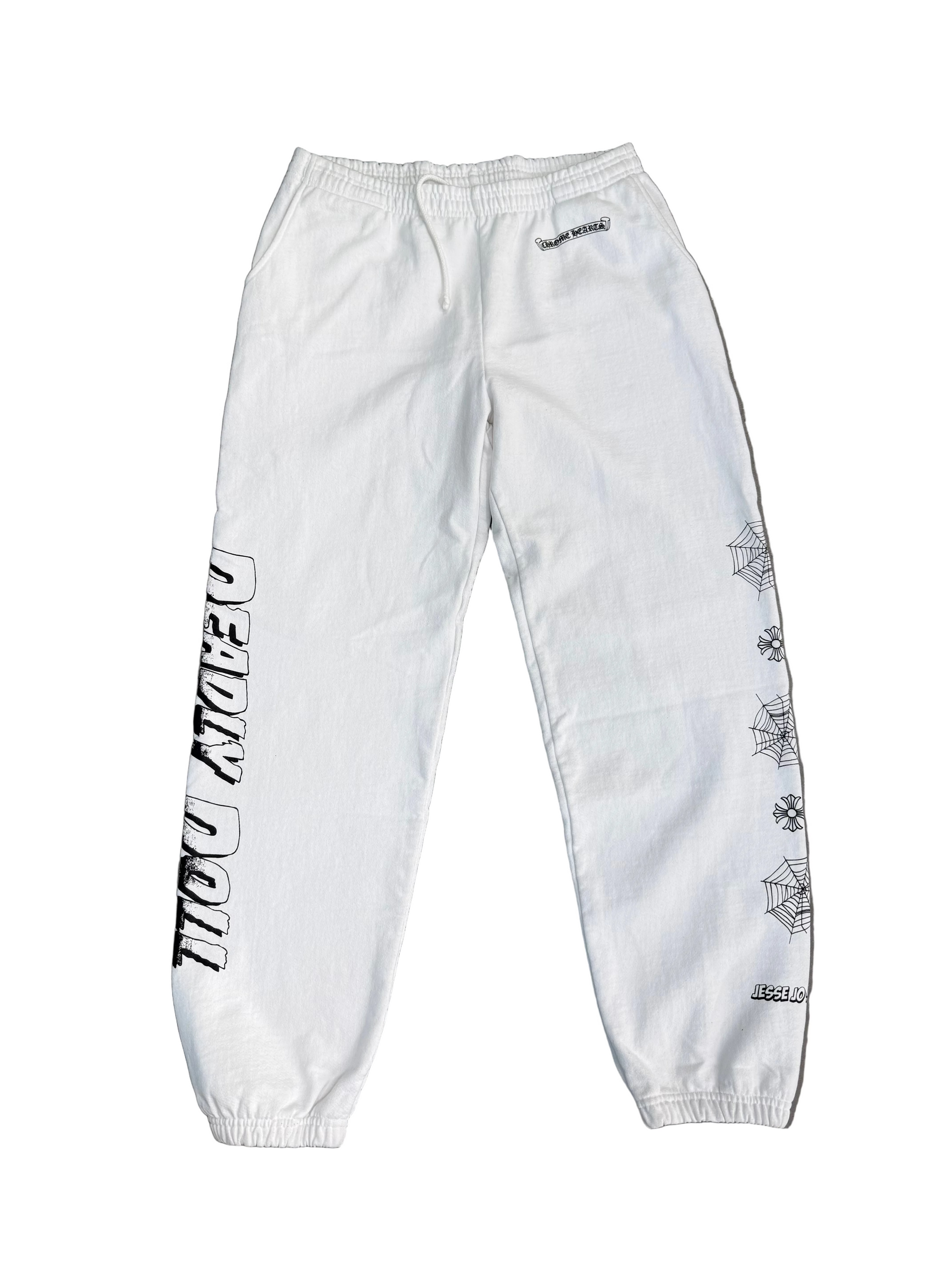 CHROME HEARTS DEADLY DOLL MIAMI WHITE SWEATPANTS