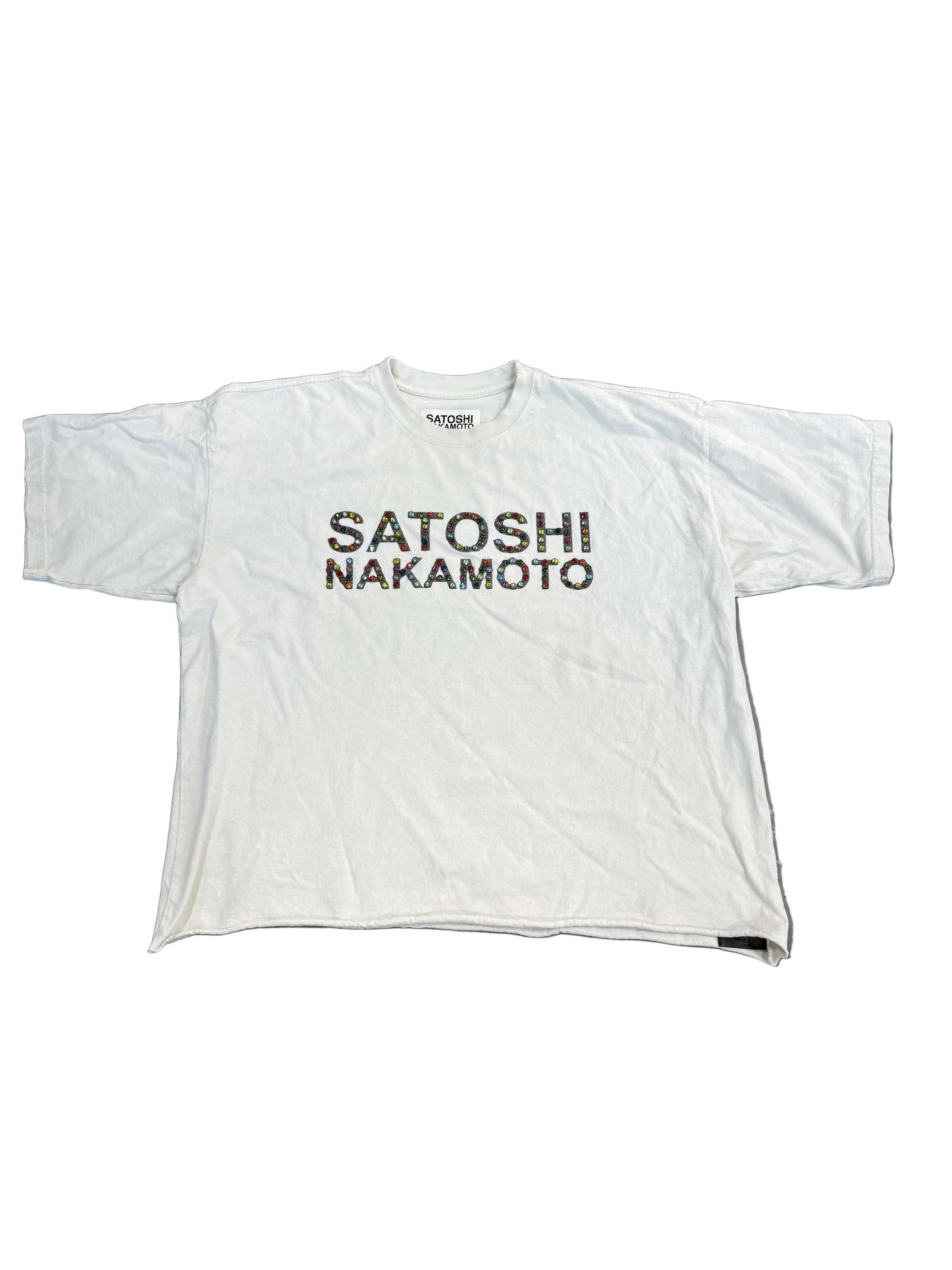 SATOSHI NAKAMOTO STUDDED RHINESTONE LOGO