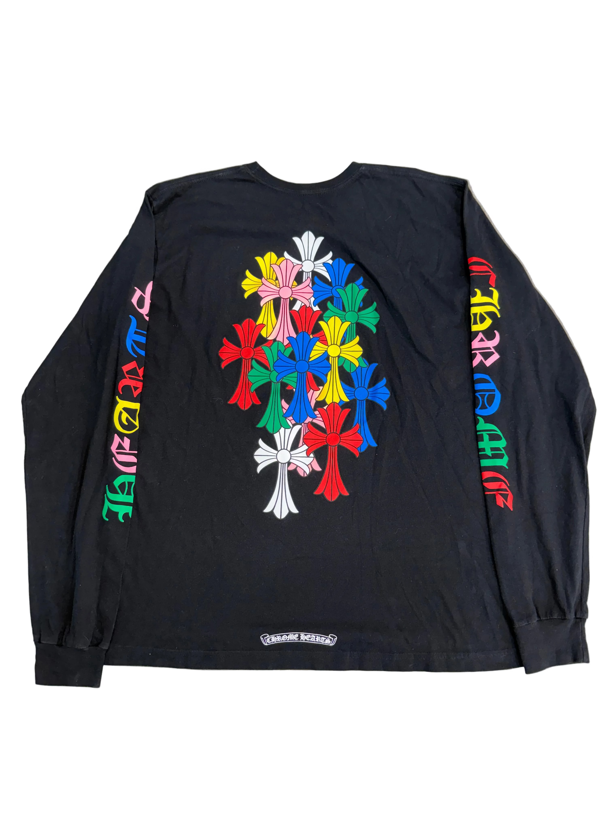 CHROME HEARTS MULTICOLOR CROSS LONG SLEEVE TEE