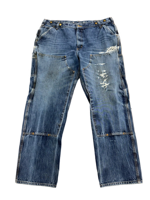 CARHARTT VINTAGE DOUBLE KNEE DEEP BLUE JEANS