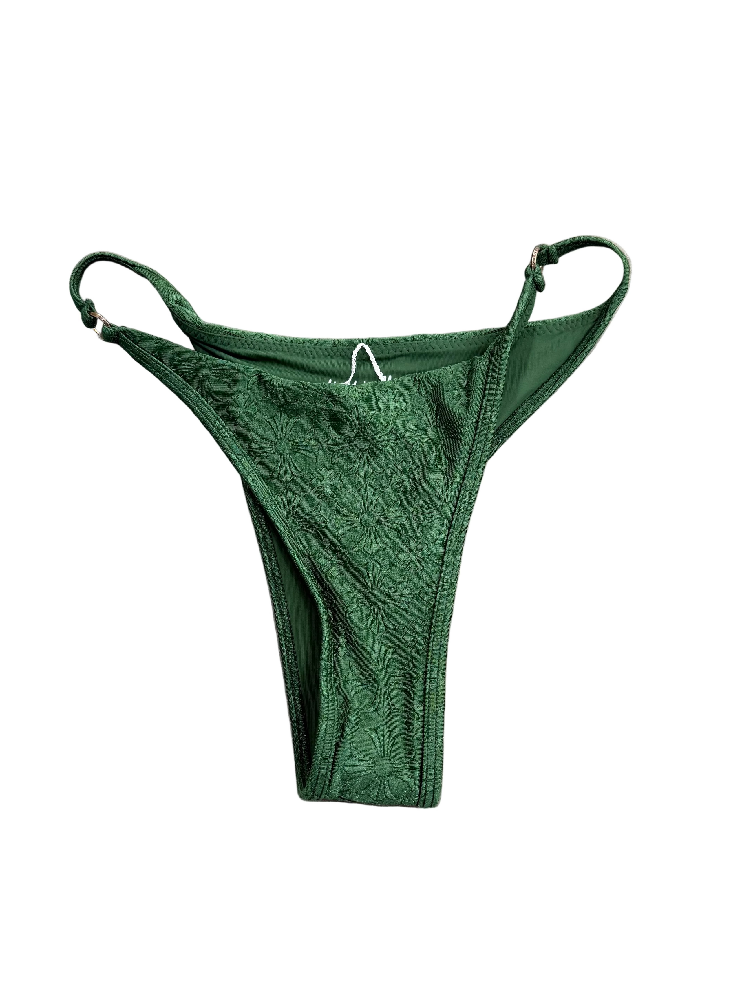 CHROME HEARTS DIPPED IN BLUE GREEN BIKINI BOTTOMS