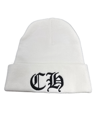 CHROME HEARTS WHITE CH BEANIE