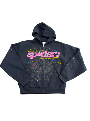 SP5DER PUNK V2 ZIP UP HOODIE