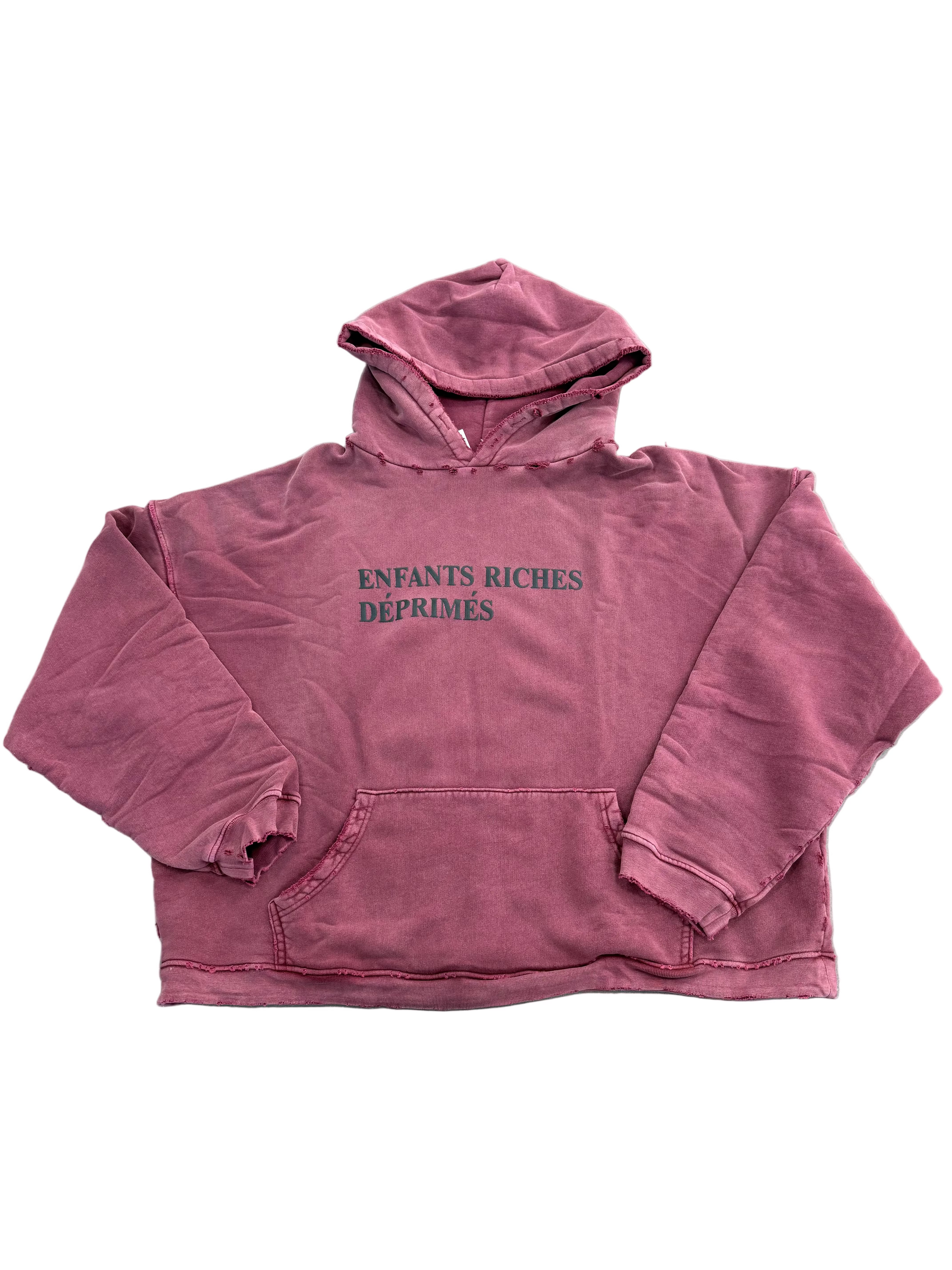 ENFANTS RICHES DEPRIMES CLASSIC LOGO BURGUNDY HOODIE