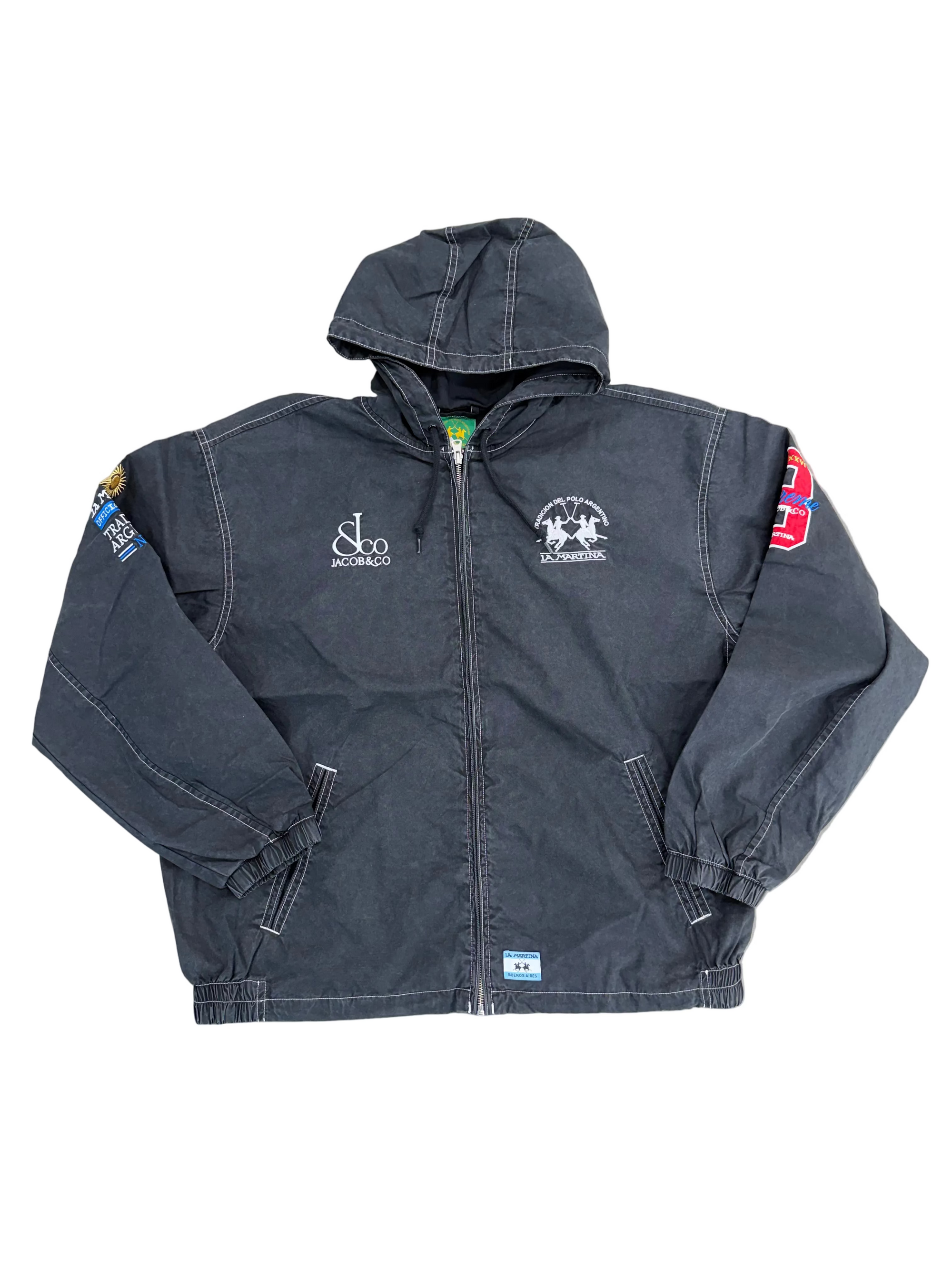 SUPREME X LA MARTINA X JACOB & CO BLACK LIGHTWEIGHT JACKET