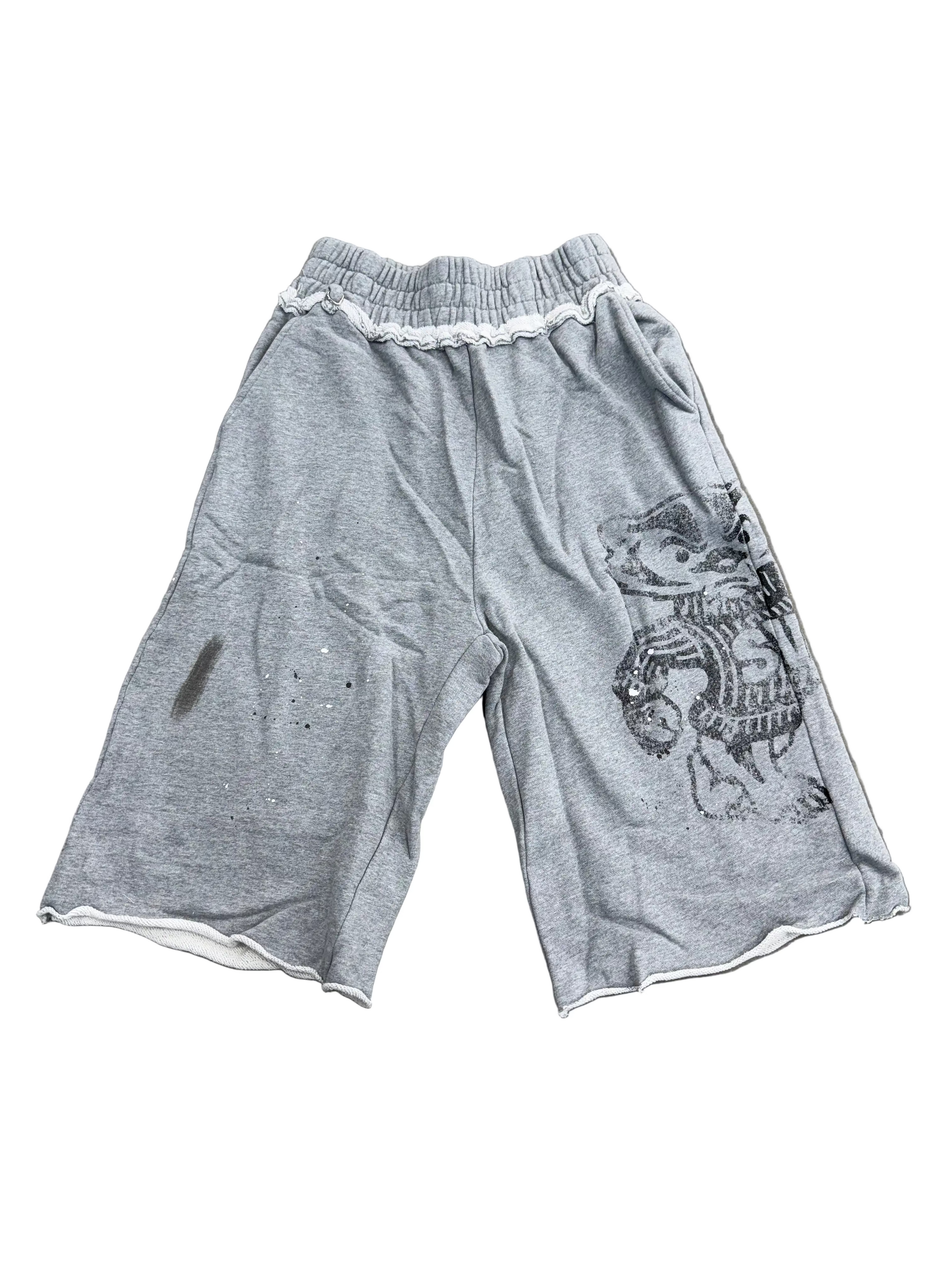 SAINT VANITY BLACK BADGERS LONG SHORTS