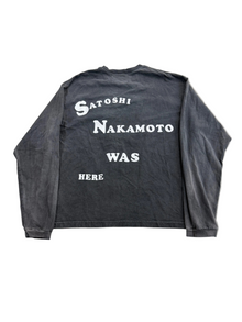 SATOSHI NAKAMOTO FOLLOW ME LONG SLEEVE TEE