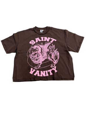 SAINT VANITY GRIFFIN LOGO PINK TEE