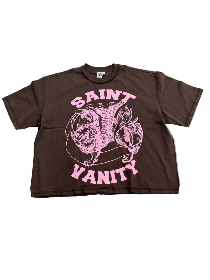 SAINT VANITY GRIFFIN LOGO PINK TEE