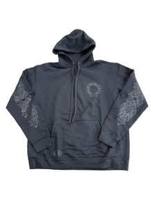CHROME HEARTS BLACKED OUT HORSESHOE LOGO HOODIE