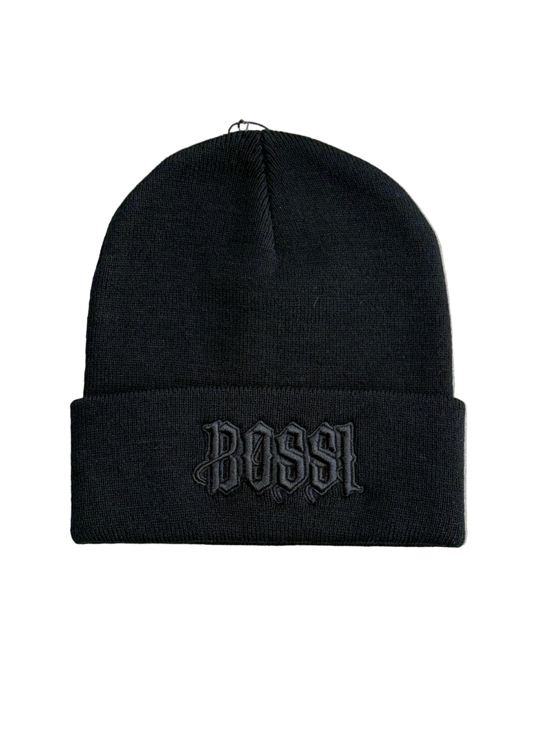 BOSSI ALL BLACK BEANIE