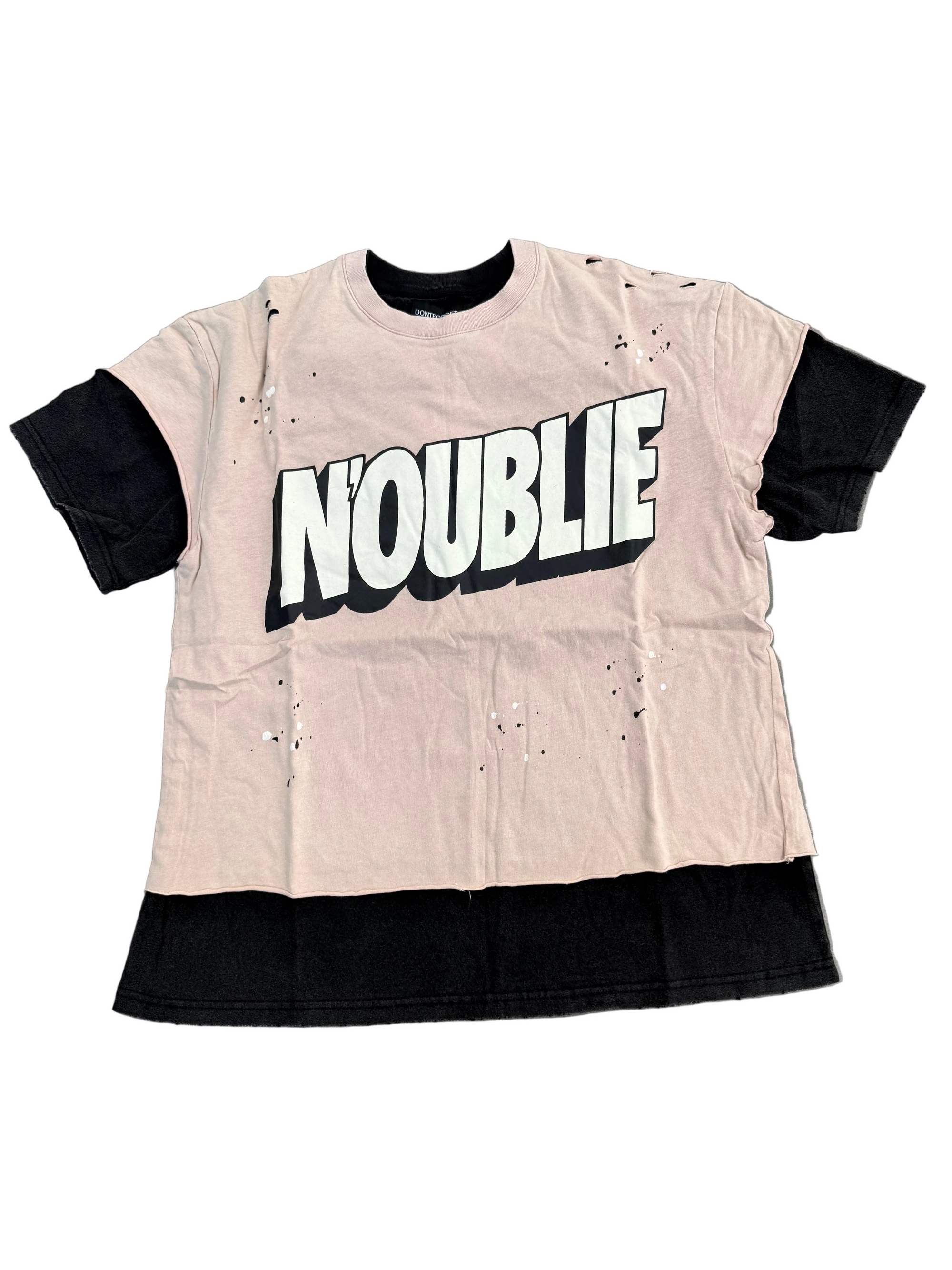 N’OUBLIE PAS DOUBLE LAYER LOGO TEE