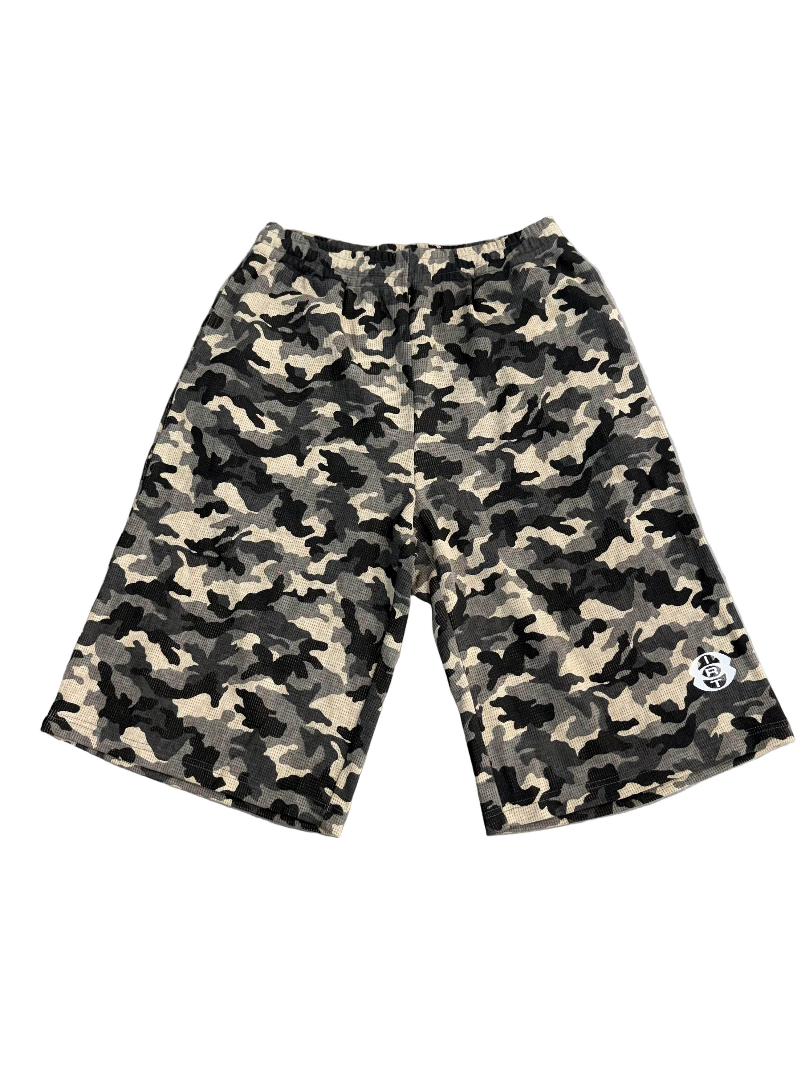 INTERNET RUINS THINGS GRID KNIT CAMO SHORTS