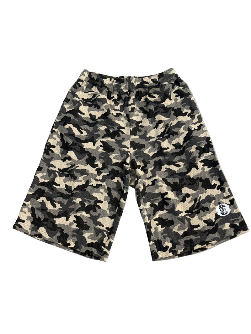 INTERNET RUINS THINGS GRID KNIT CAMO SHORTS