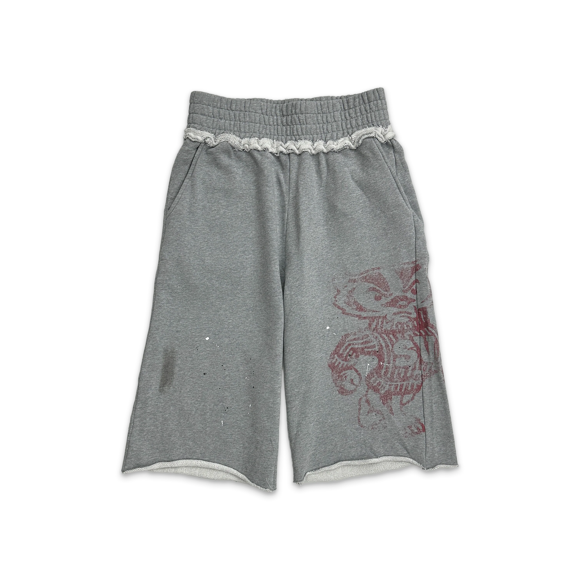 SAINT VANITY RED BADGER LONG SHORTS
